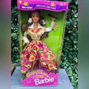 Country Western Star Barbie: Brown Hair 1994 Never Removed From Box